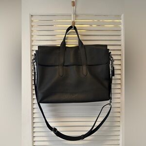 Coach leather laptop bag